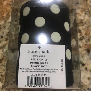 NWT Kate Spade ♠️ cozy drink holder black/white